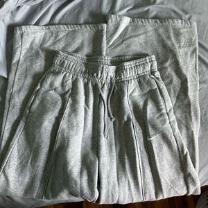 Nike grey wide leg sweatpants